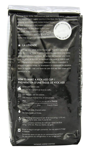 Kicking Horse Coffee, Smart Ass, Medium Roast, Whole Bean, 1 lb - Certified Organic, Fairtrade, Kosher Coffee